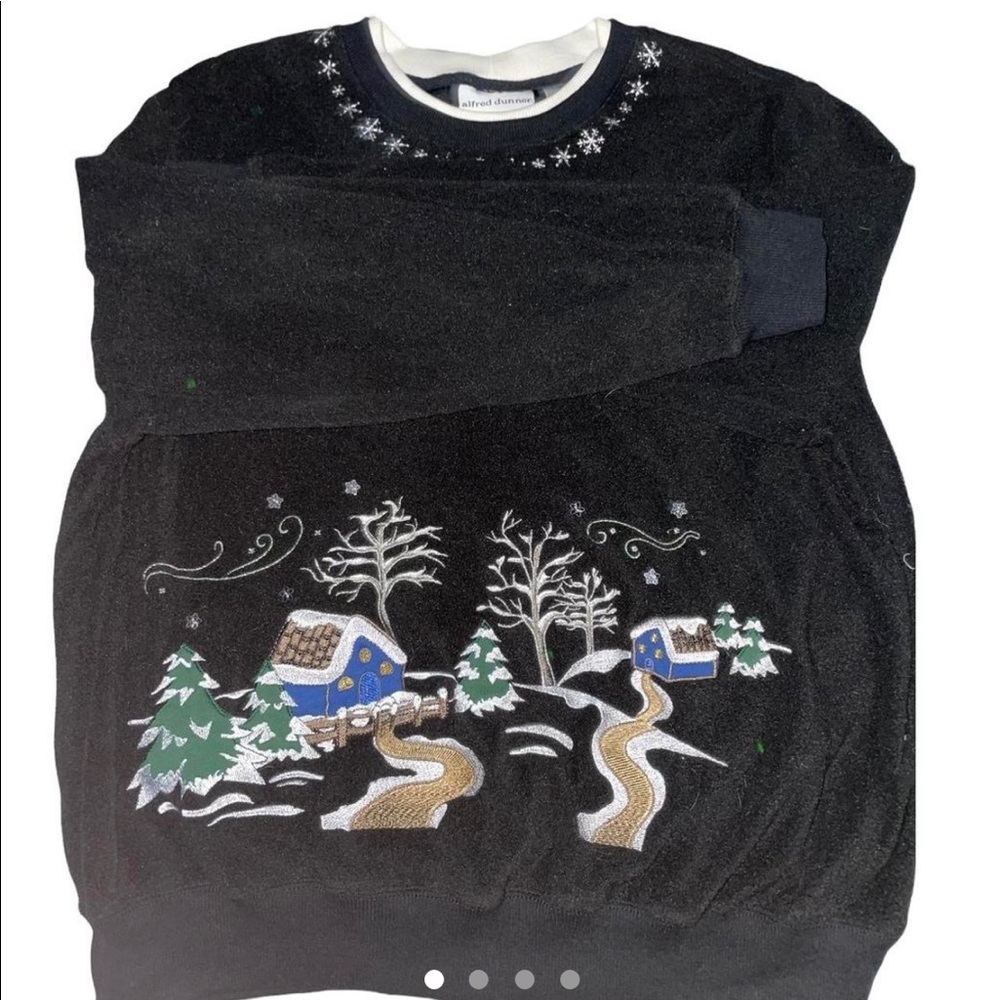 Black christmas/winter preppy sweater